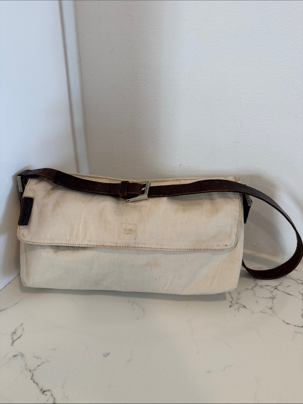 Fendi Canvas Mama Shoulder Bag